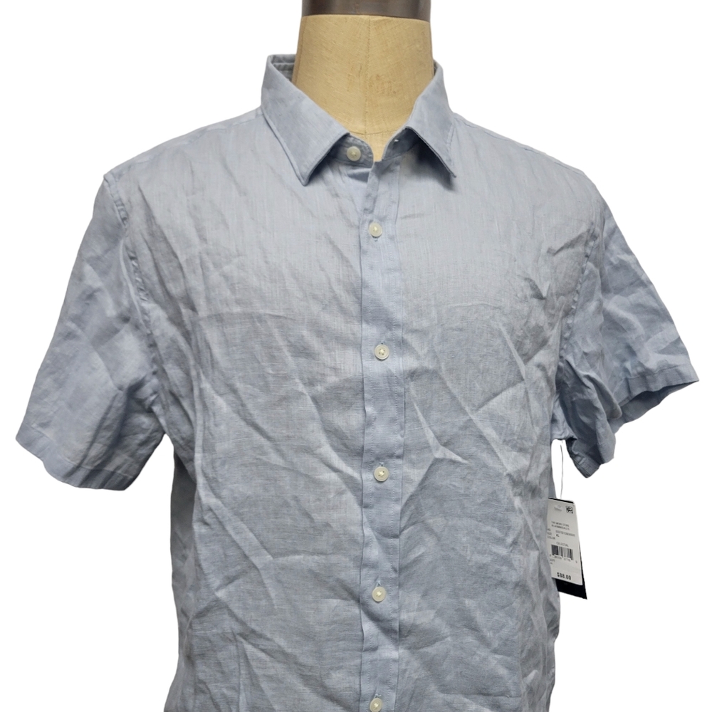 Bloomingdale's Men's Store 100% Short Sleeve Linen Shirt. Size XL.  NWT $88 - Picture 4 of 10